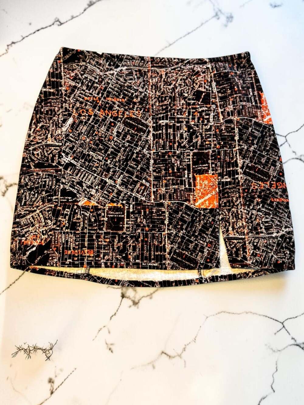 Urban Outfitters Los Angeles Map Print Mini Skirt